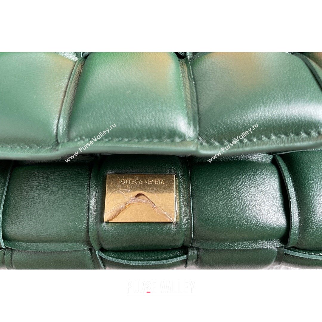 Bottega Veneta Padded Cassette Medium Crossbody Messenger Bag Raintree Green 2021 (MS-21091137)