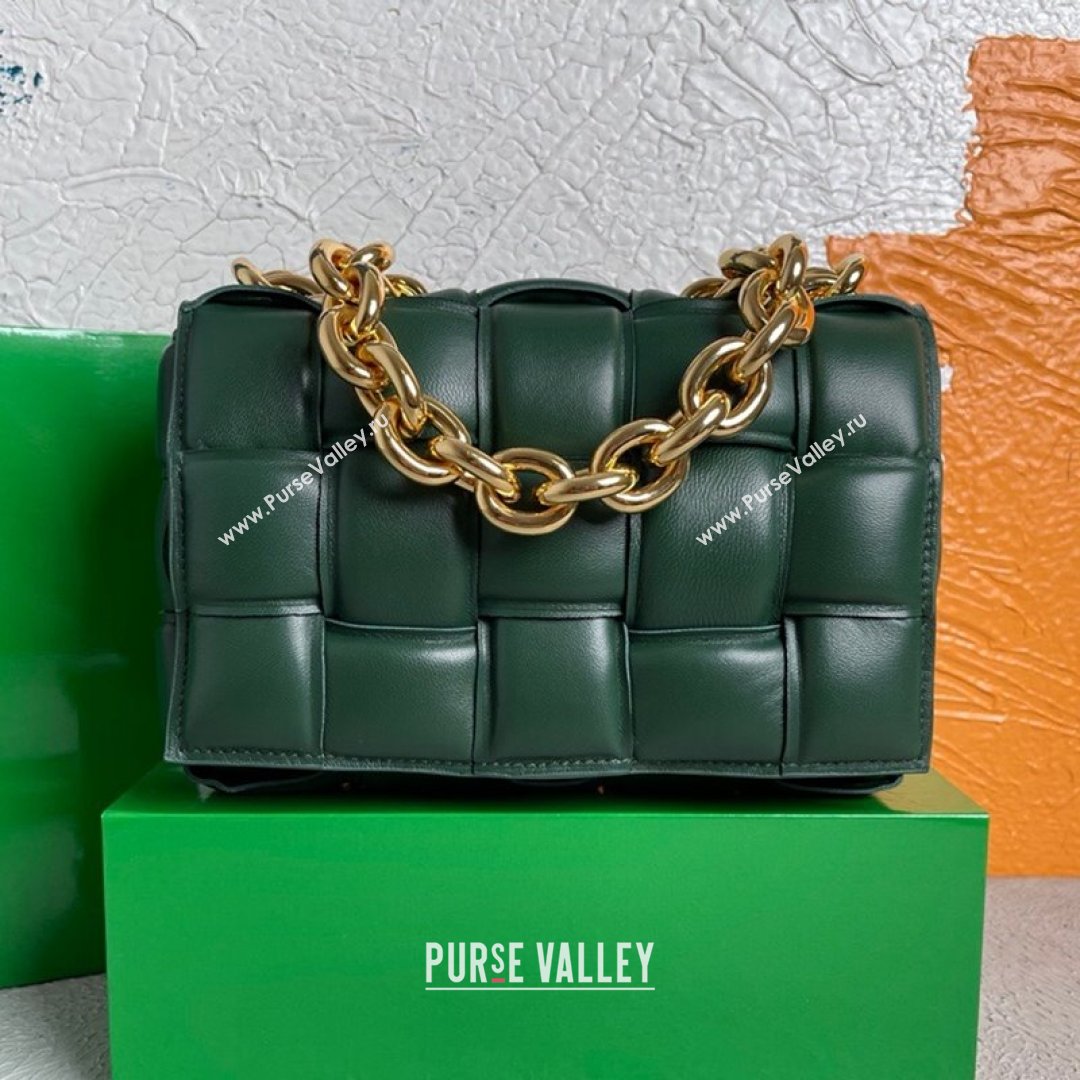 Bottega Veneta The Chain Cassette Cross-body Bag Raintree Green 2021 (MS-21091136)