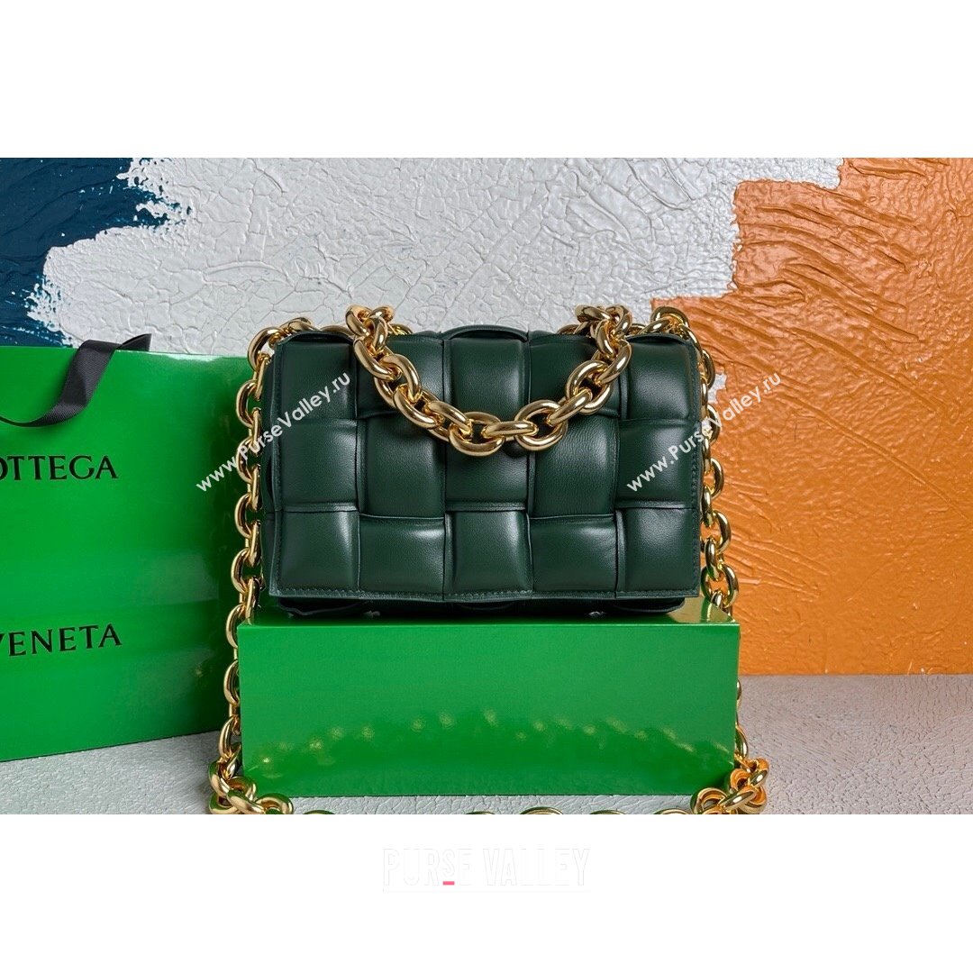Bottega Veneta The Chain Cassette Cross-body Bag Raintree Green 2021 (MS-21091136)