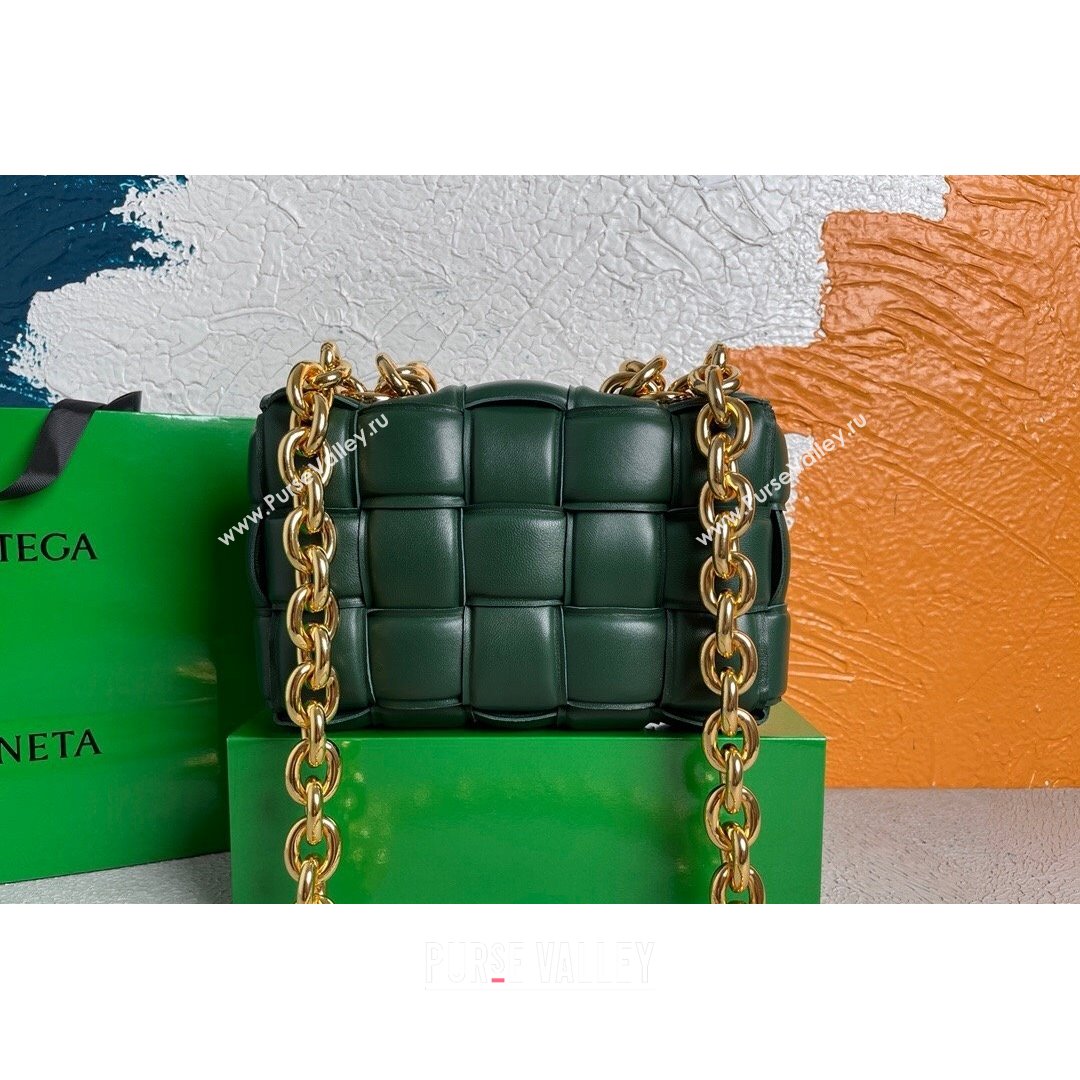 Bottega Veneta The Chain Cassette Cross-body Bag Raintree Green 2021 (MS-21091136)