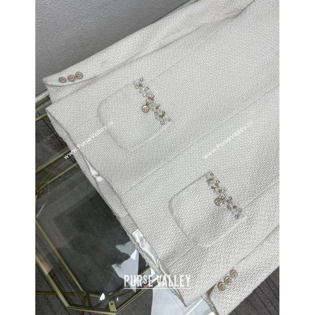 Chanel Tweed Jacket CJ1515 White 2021  (Q-210915066)