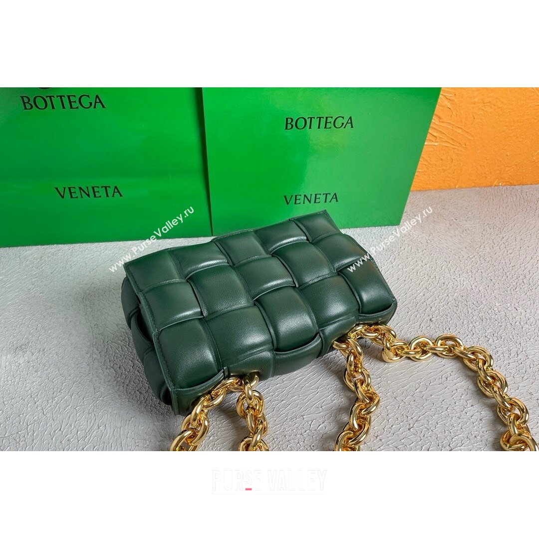 Bottega Veneta The Chain Cassette Cross-body Bag Raintree Green 2021 (MS-21091136)