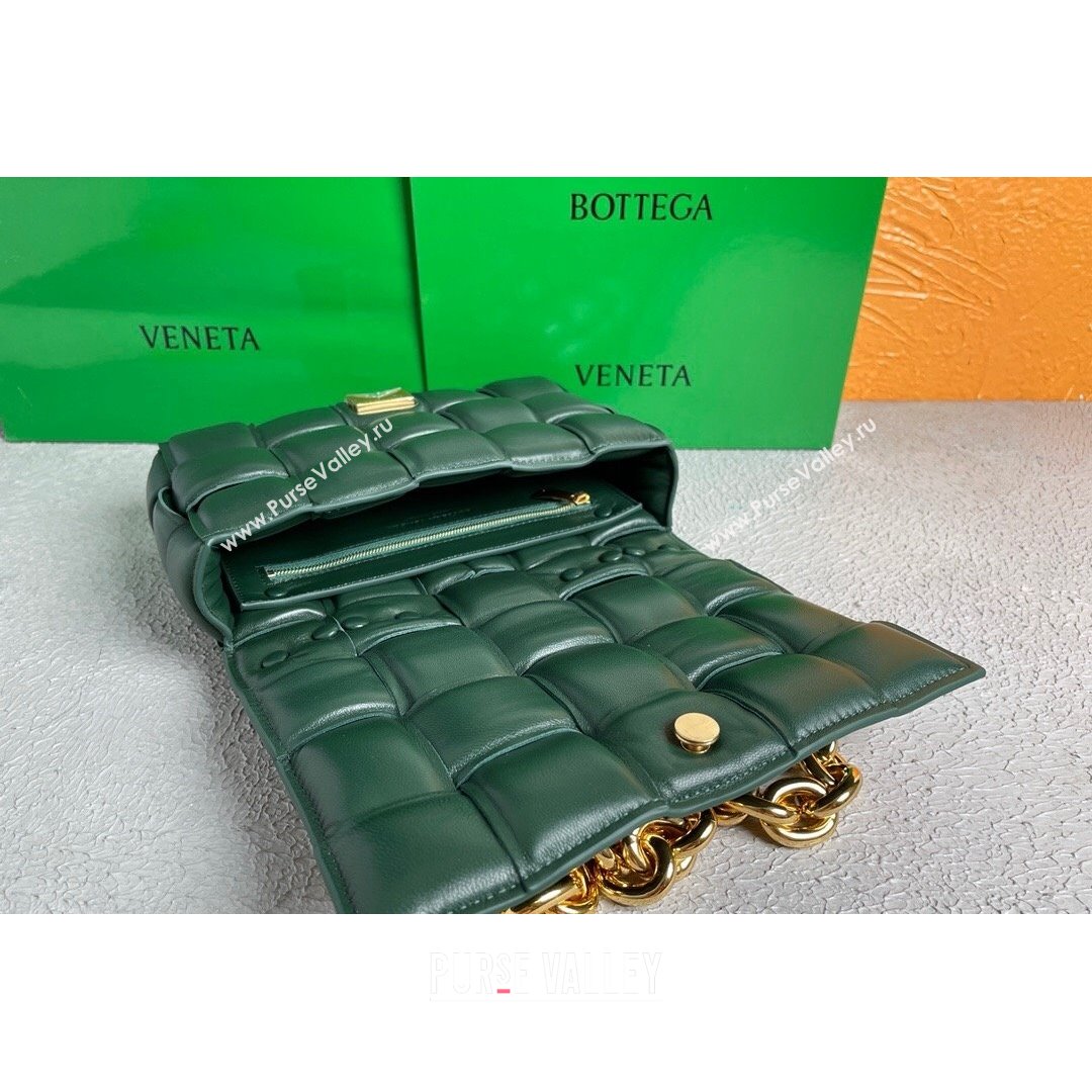 Bottega Veneta The Chain Cassette Cross-body Bag Raintree Green 2021 (MS-21091136)