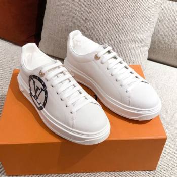 Louis Vuitton Time Out Leather Sneakers with LV Circle White 202002 (KL-20111666)