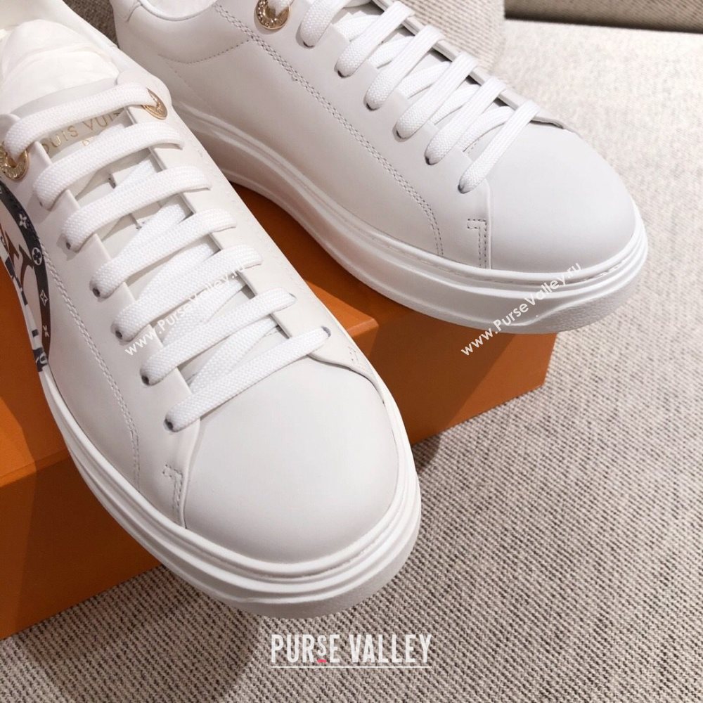 Louis Vuitton Time Out Leather Sneakers with LV Circle White 202002 (KL-20111666)