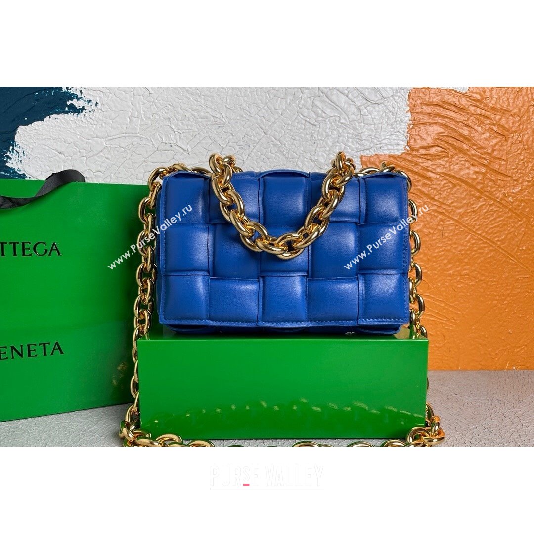 Bottega Veneta The Chain Cassette Cross-body Bag Cobalt Blue 2021 (MS-21091139)