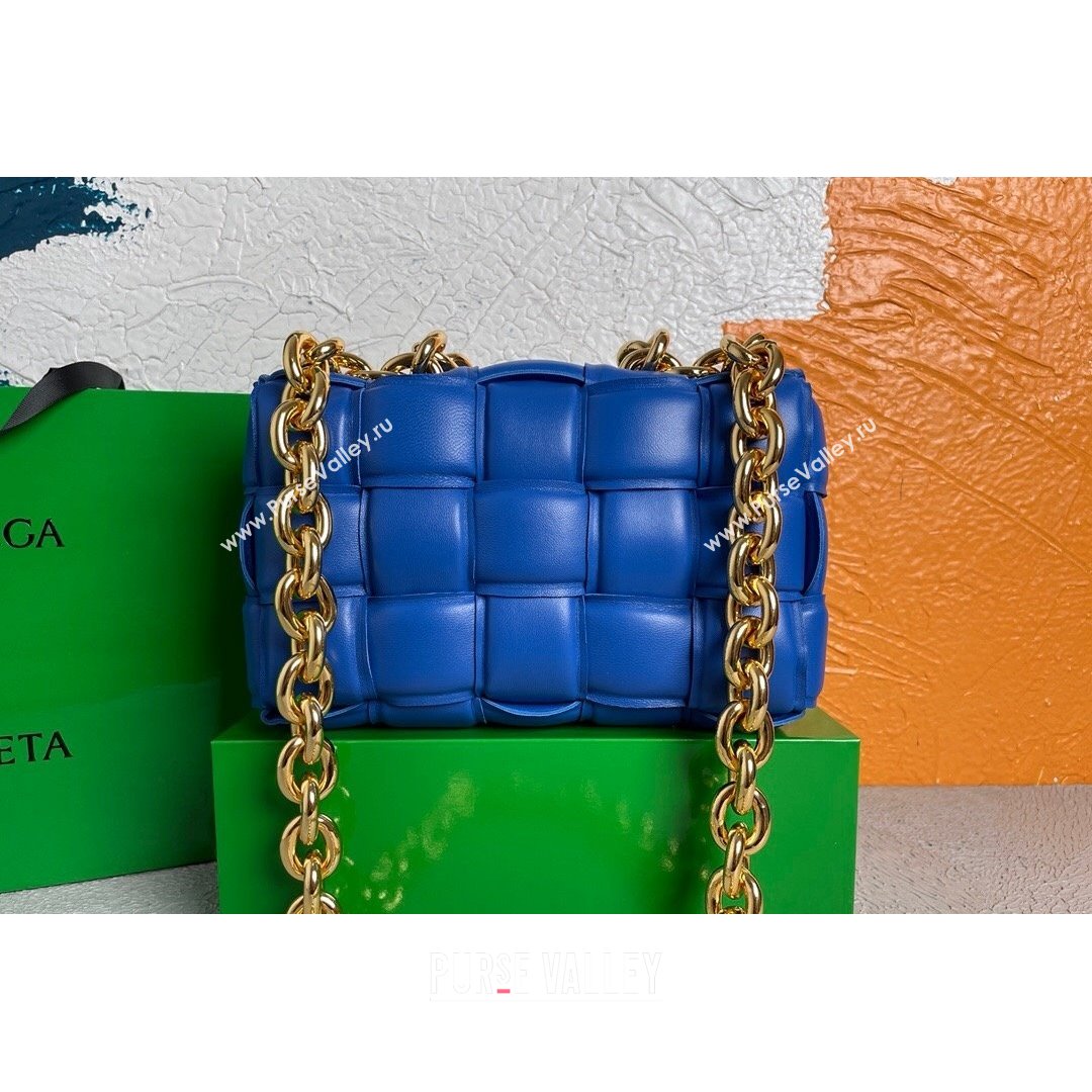 Bottega Veneta The Chain Cassette Cross-body Bag Cobalt Blue 2021 (MS-21091139)