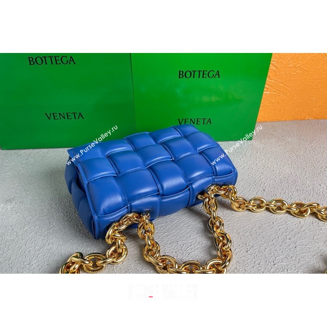 Bottega Veneta The Chain Cassette Cross-body Bag Cobalt Blue 2021 (MS-21091139)