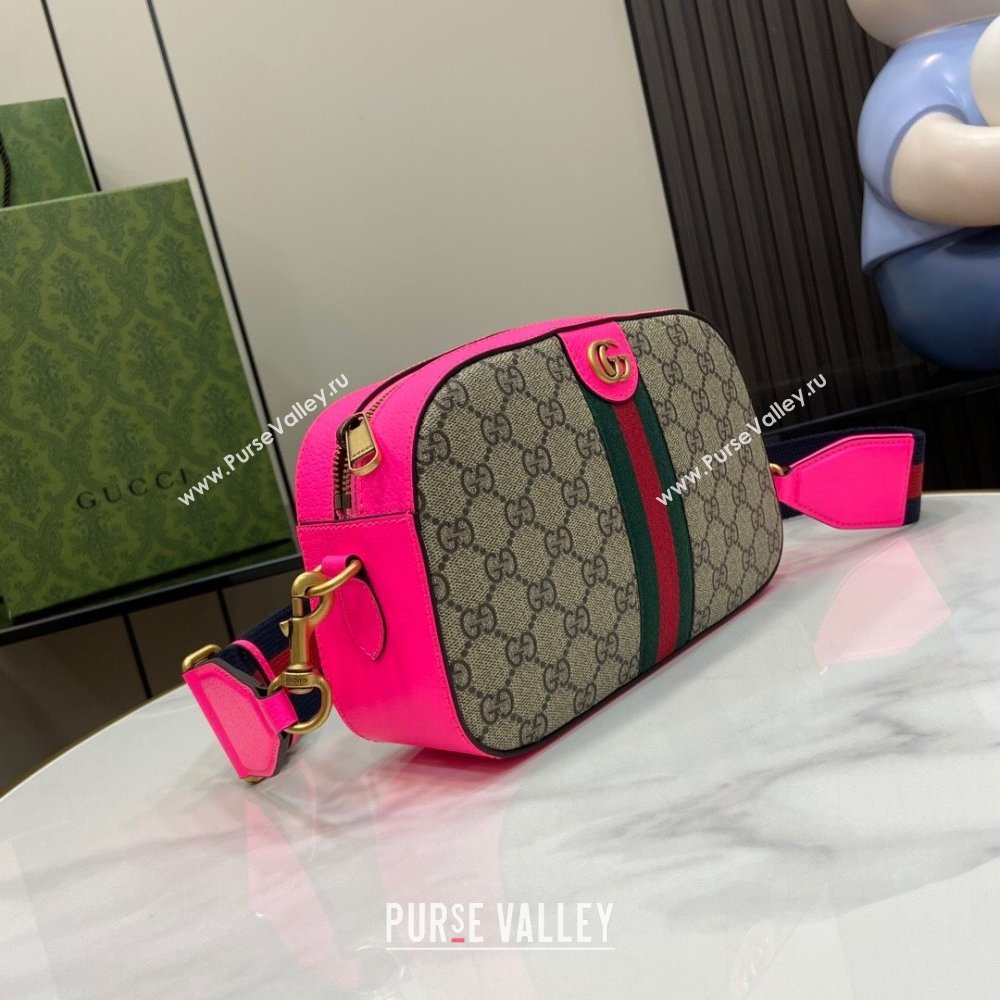 Gucci Ophidia GG Small Crossbody Bag 752591 Fuchsia 2024 (XLU-24042402)