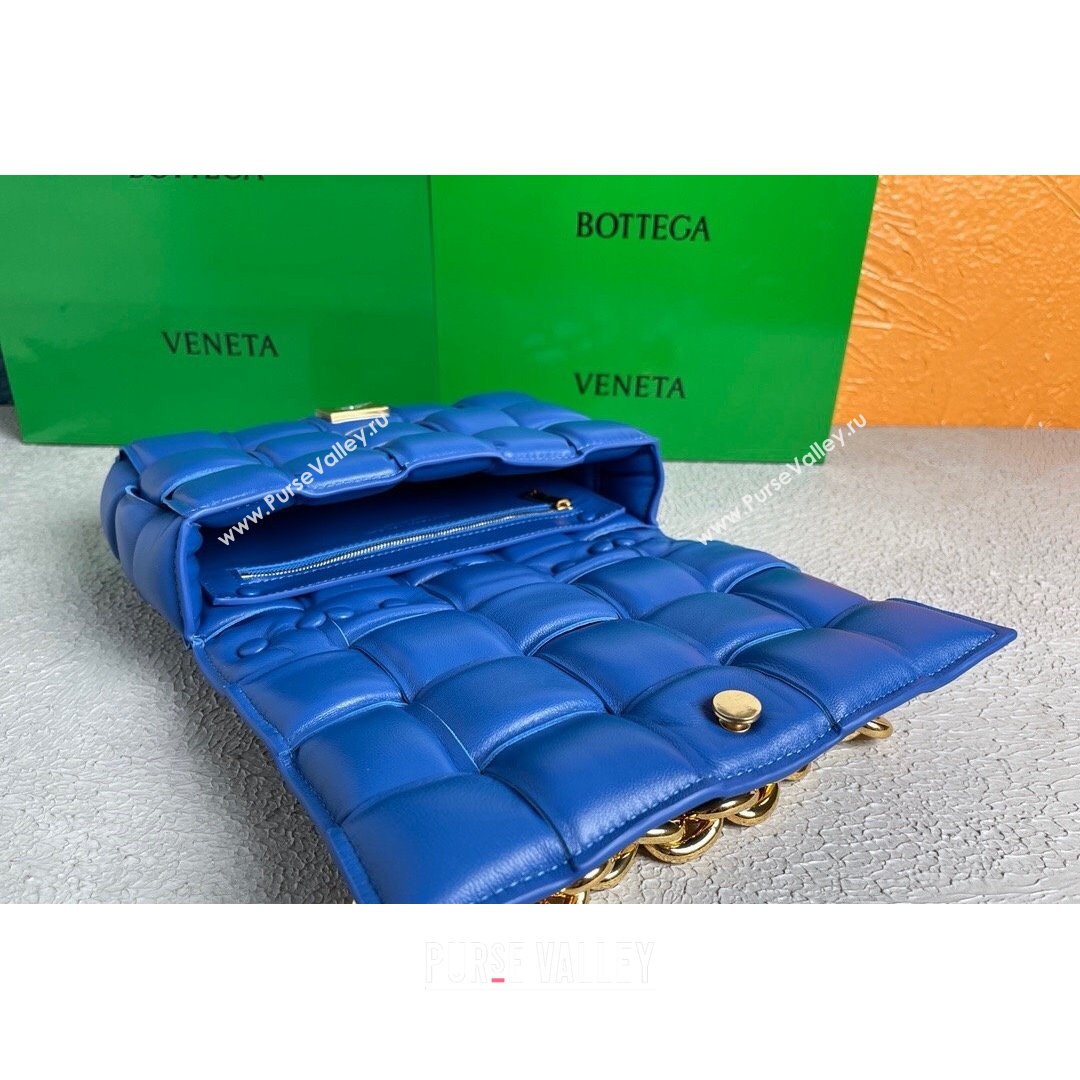 Bottega Veneta The Chain Cassette Cross-body Bag Cobalt Blue 2021 (MS-21091139)