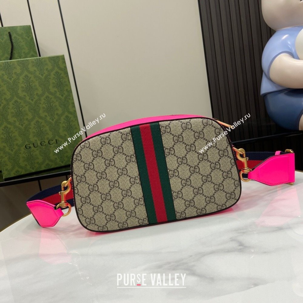 Gucci Ophidia GG Small Crossbody Bag 752591 Fuchsia 2024 (XLU-24042402)