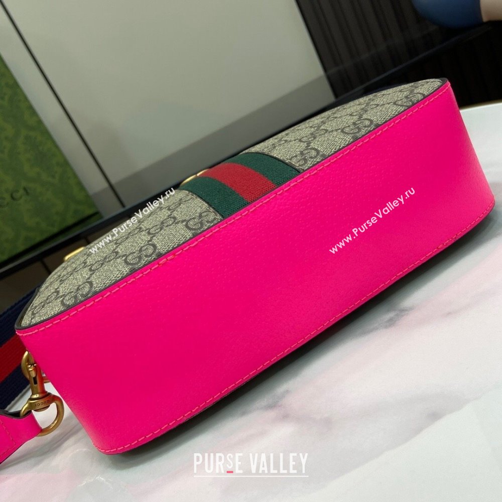 Gucci Ophidia GG Small Crossbody Bag 752591 Fuchsia 2024 (XLU-24042402)