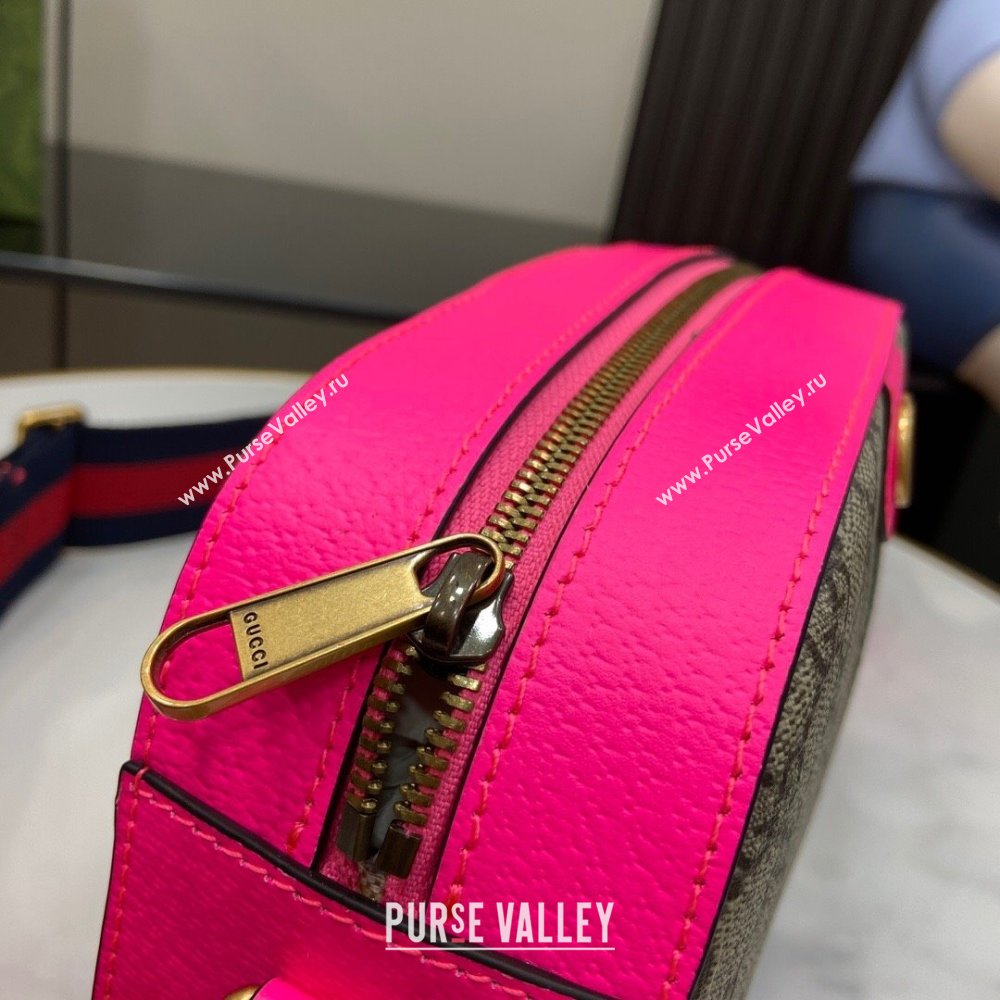Gucci Ophidia GG Small Crossbody Bag 752591 Fuchsia 2024 (XLU-24042402)
