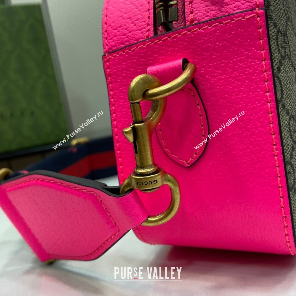 Gucci Ophidia GG Small Crossbody Bag 752591 Fuchsia 2024 (XLU-24042402)