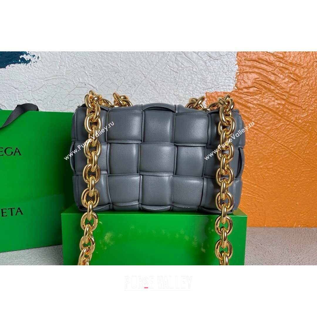 Bottega Veneta The Chain Cassette Cross-body Bag Thunder Grey 2021 (MS-21091140)