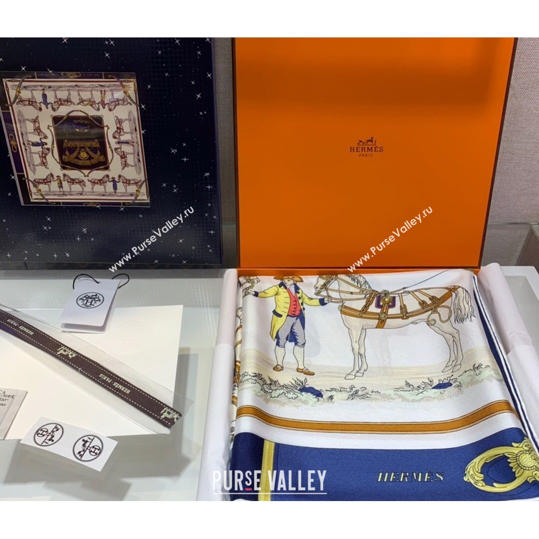 Hermes Twilly Silk Square Scarf 90x90cm White 2021 21 (WNS-21081806)