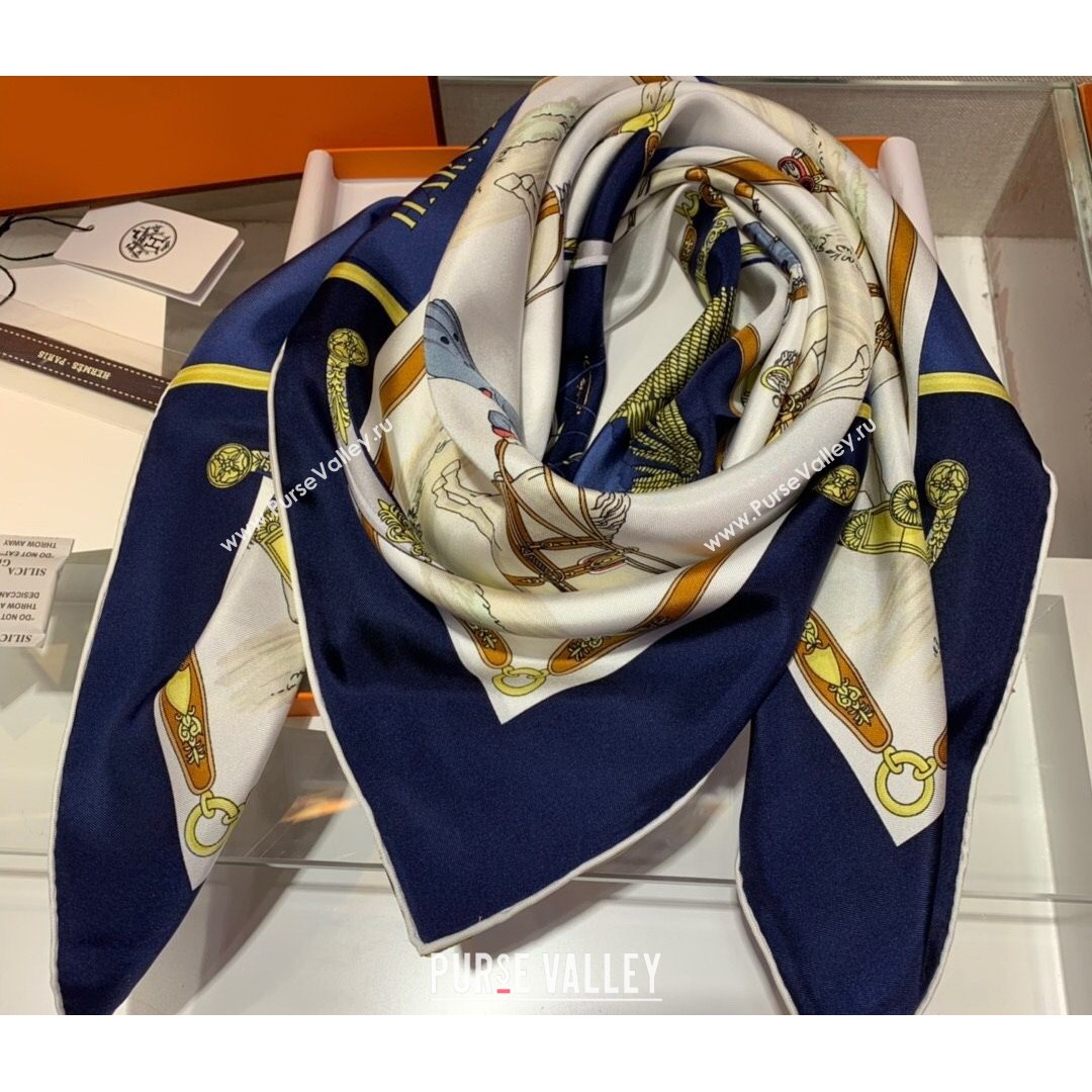 Hermes Twilly Silk Square Scarf 90x90cm White 2021 21 (WNS-21081806)