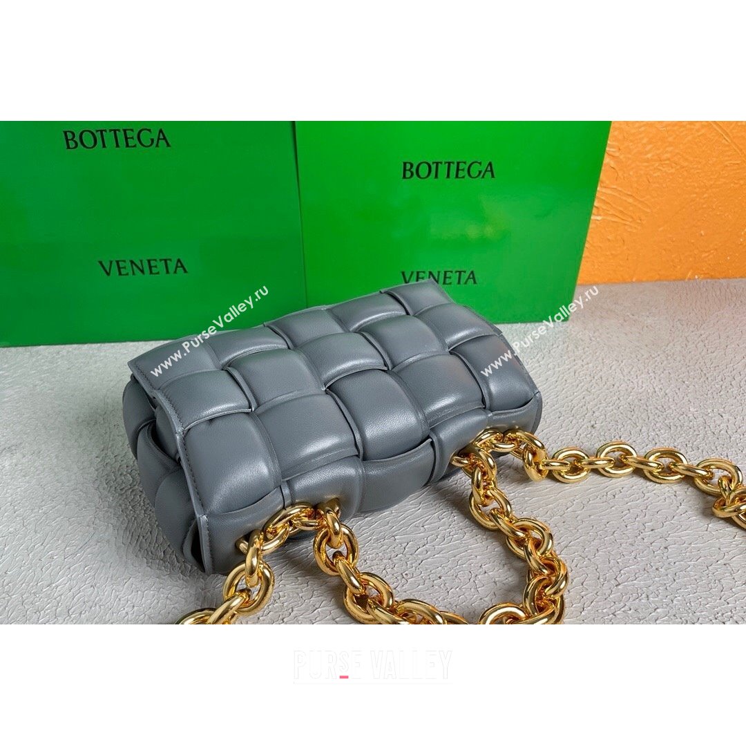 Bottega Veneta The Chain Cassette Cross-body Bag Thunder Grey 2021 (MS-21091140)