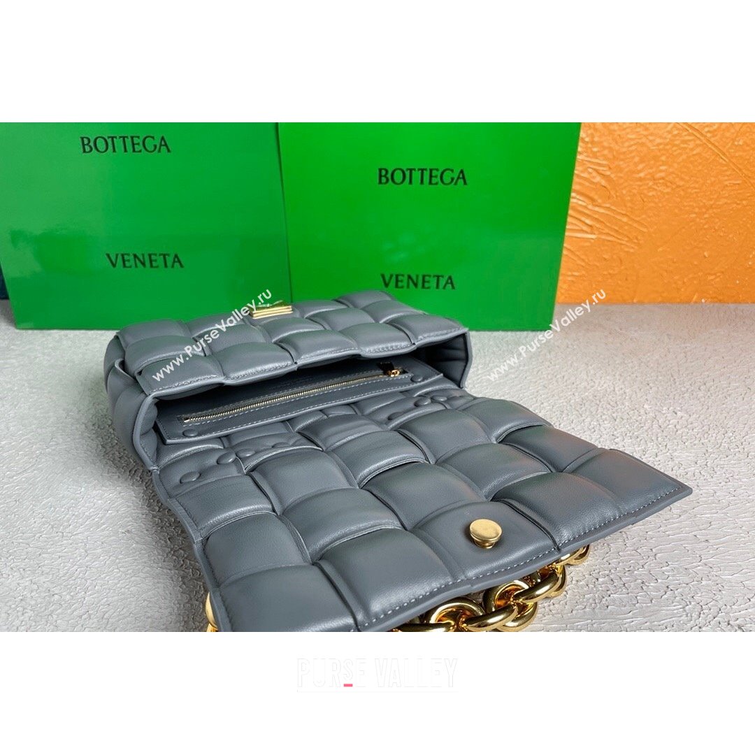 Bottega Veneta The Chain Cassette Cross-body Bag Thunder Grey 2021 (MS-21091140)