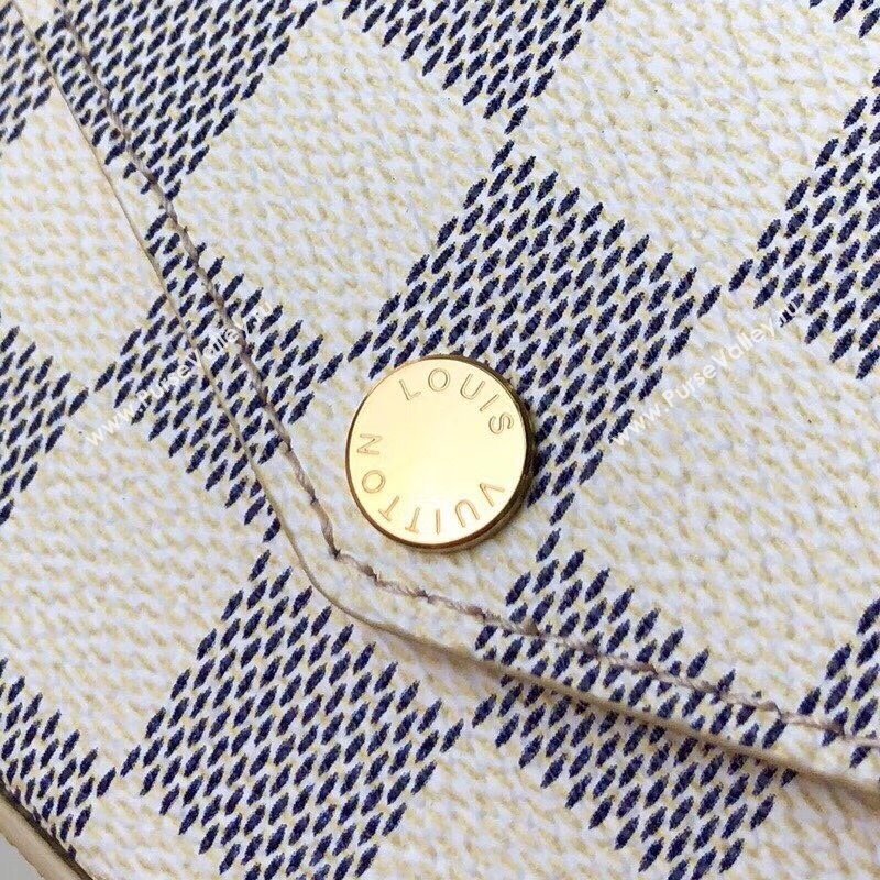 Louis Vuitton Pochette Felicie Chain Wallet WOC in Damier Azur Canvas N63106 (KI-240218059)