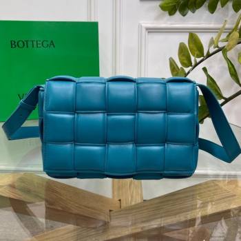 Bottega Veneta Padded Cassette Medium Crossbody Messenger Bag Cobalt Blue 2021 (MS-21091142)