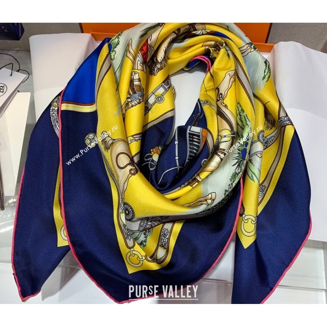 Hermes Twilly Silk Square Scarf 90x90cm Yellow 2021 20 (WNS-21081805)