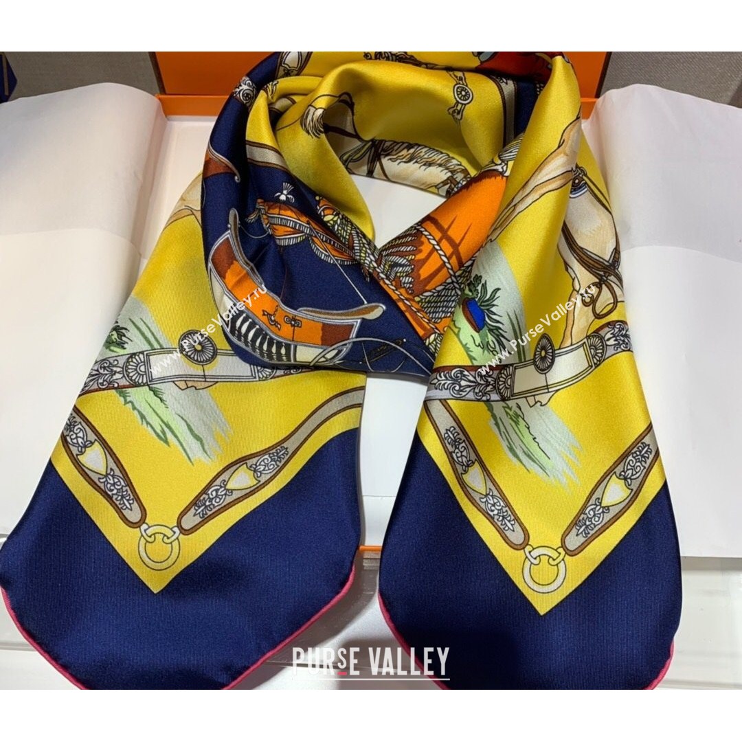 Hermes Twilly Silk Square Scarf 90x90cm Yellow 2021 20 (WNS-21081805)