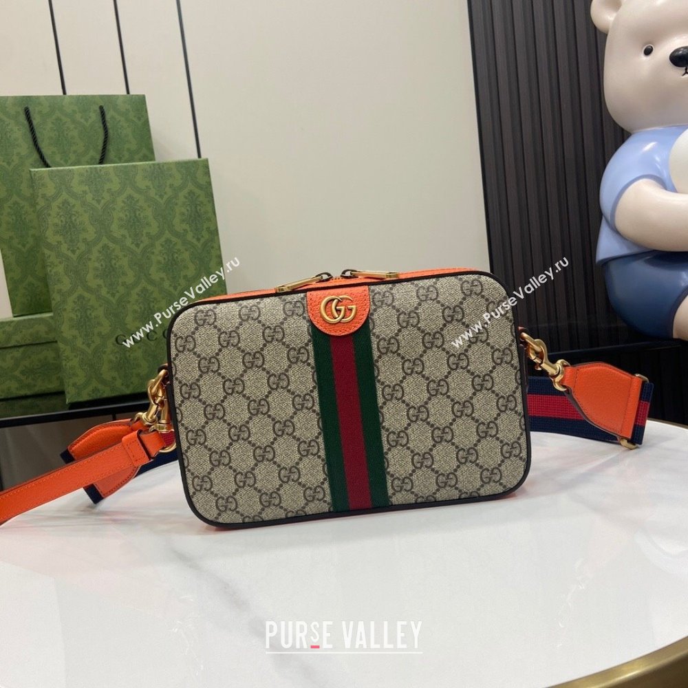 Gucci Ophidia GG Small Crossbody Bag 752591 Orange 2024 (XLU-24042404)