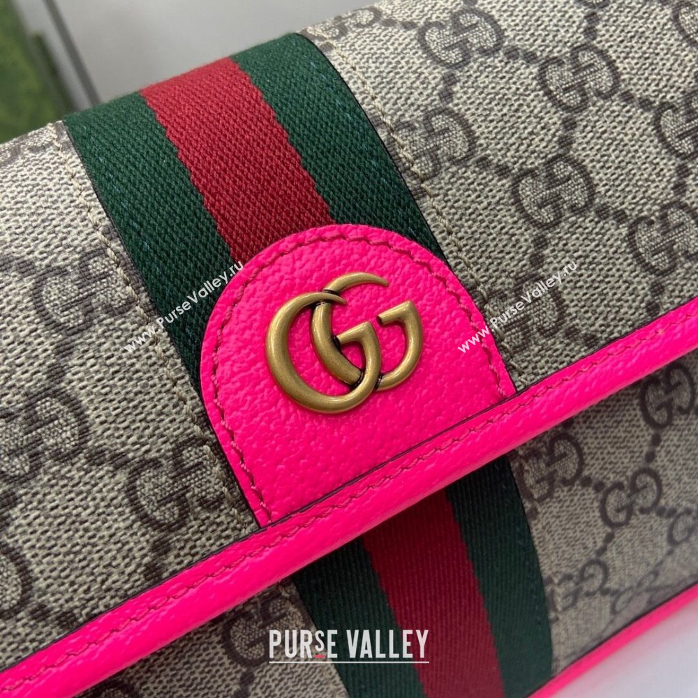 Gucci Ophidia GG Small Belt Bag 752597 Fuchsia 2024 (XLU-24042405)