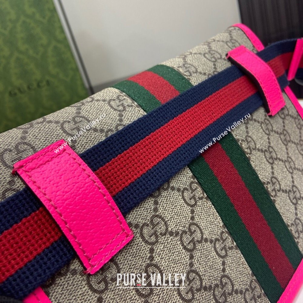 Gucci Ophidia GG Small Belt Bag 752597 Fuchsia 2024 (XLU-24042405)