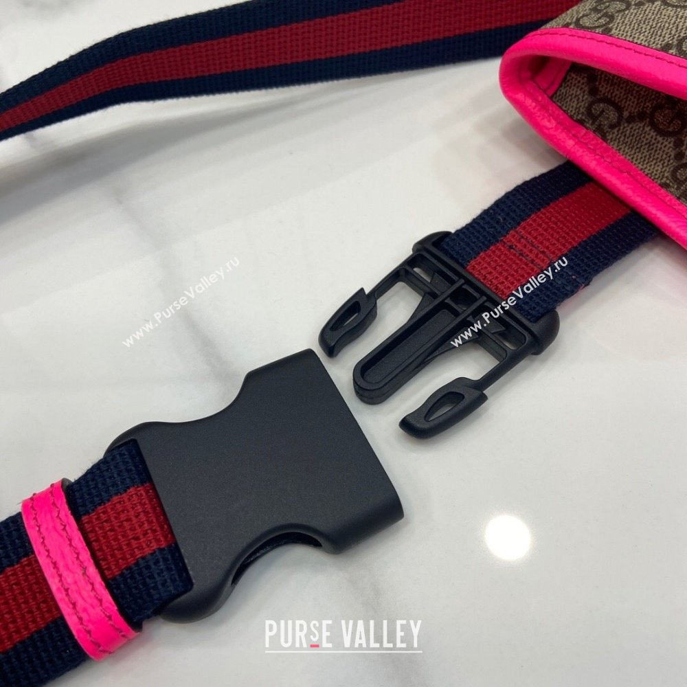 Gucci Ophidia GG Small Belt Bag 752597 Fuchsia 2024 (XLU-24042405)