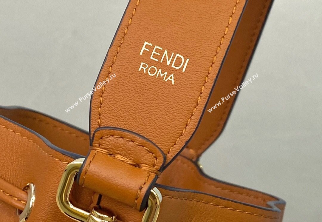 Fendi Raffia Mon Tresor Mini Bucket Bag Brown 2021 (CL-21032007)