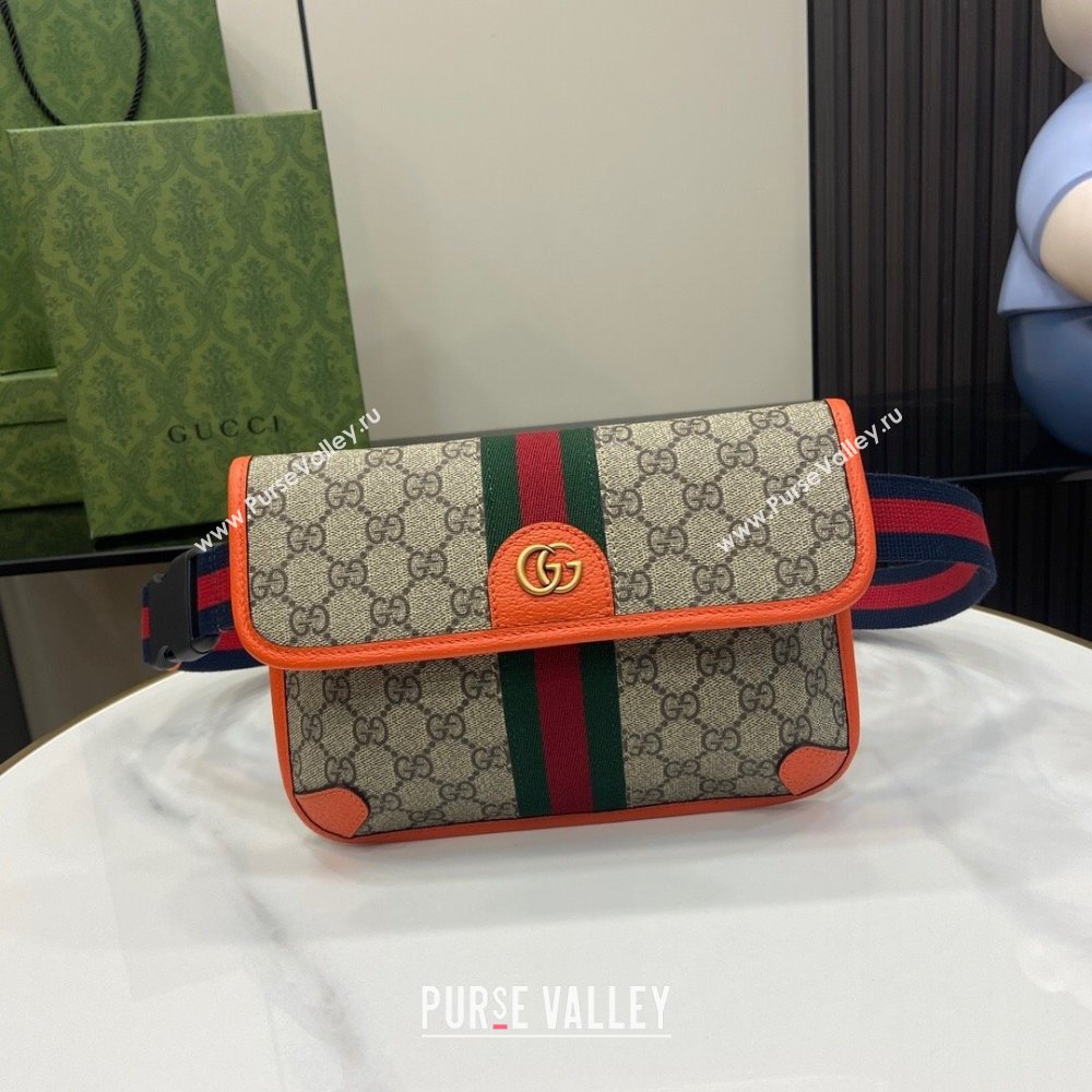 Gucci Ophidia GG Small Belt Bag 752597 Orange 2024 (XLU-24042406)