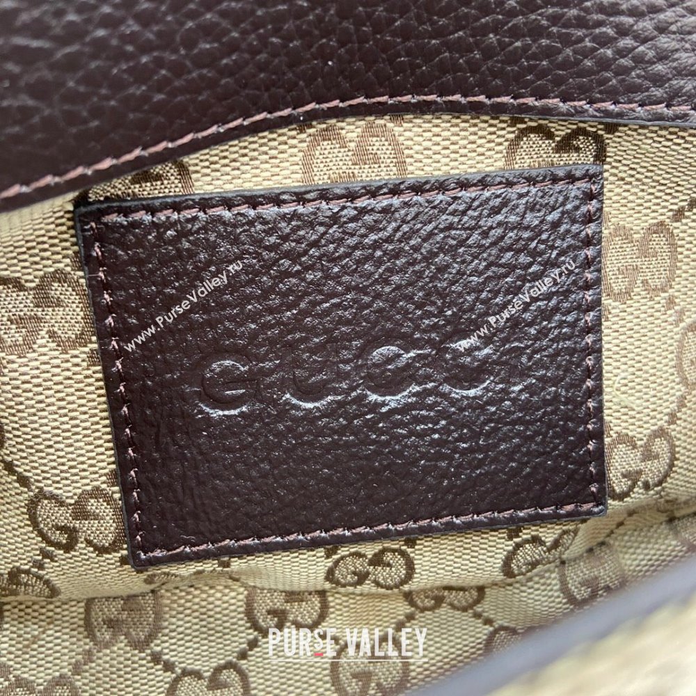 Gucci GG Super Mini Bag in Beige and Ebony Original GG Canvas and Leather 795213 2024 (XLU-24093026)