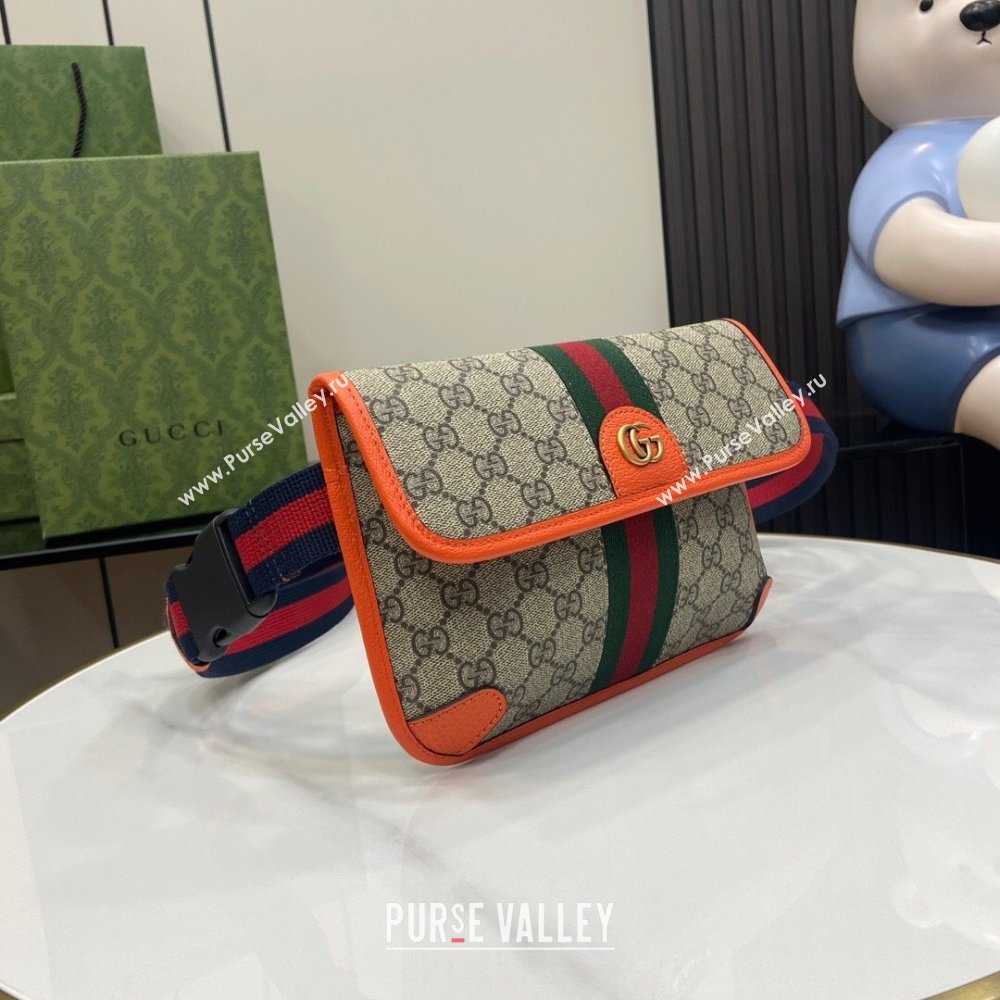 Gucci Ophidia GG Small Belt Bag 752597 Orange 2024 (XLU-24042406)