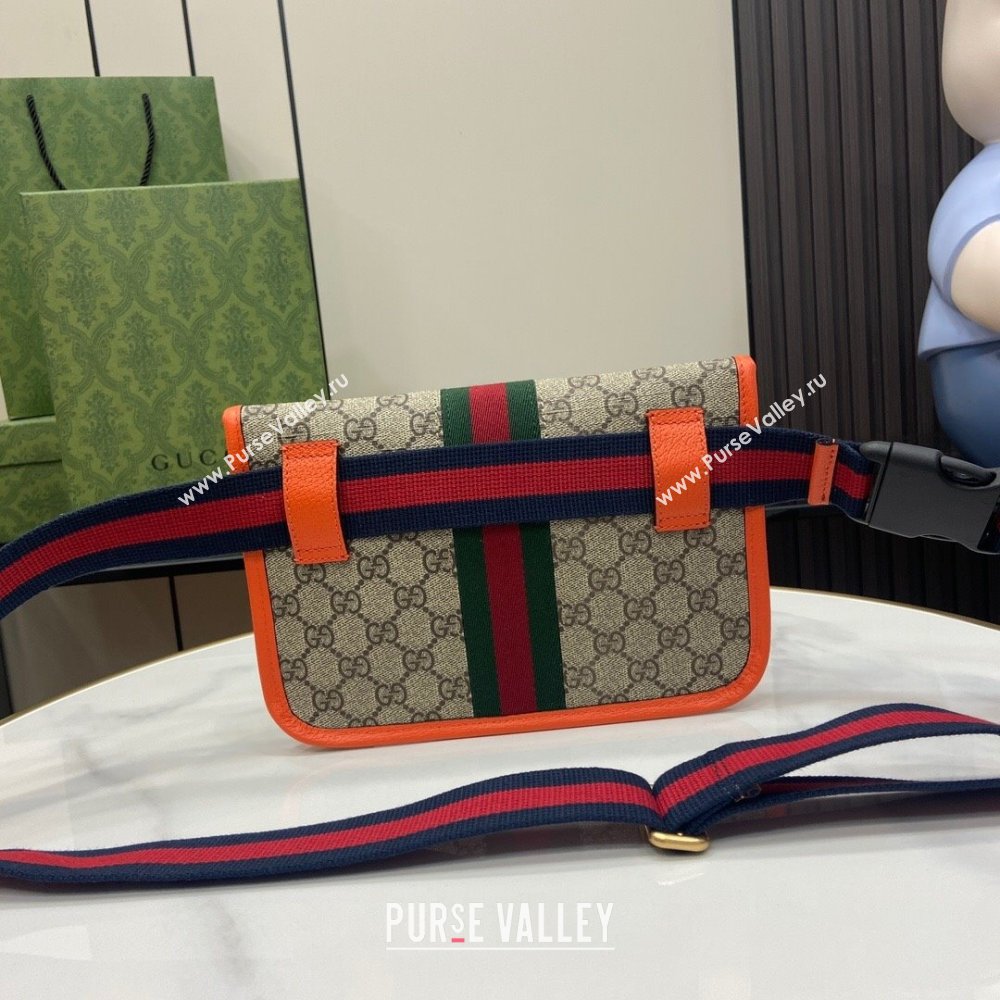 Gucci Ophidia GG Small Belt Bag 752597 Orange 2024 (XLU-24042406)