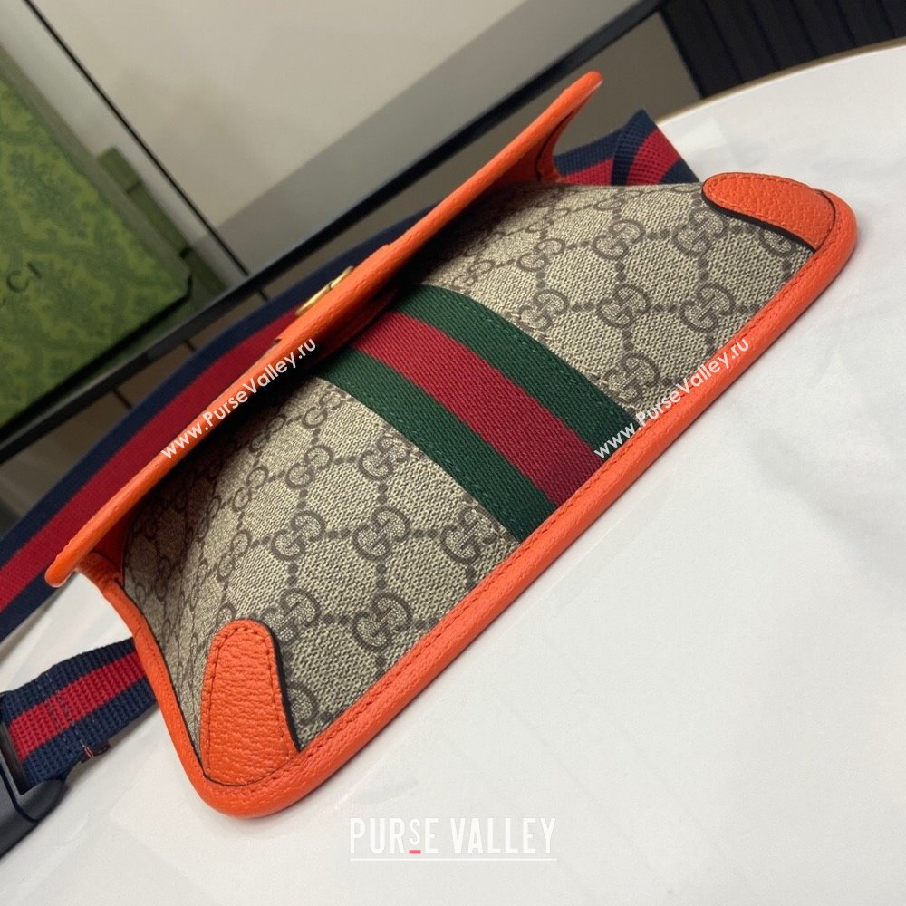 Gucci Ophidia GG Small Belt Bag 752597 Orange 2024 (XLU-24042406)
