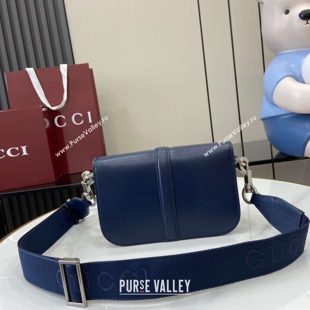 Gucci GG Super Mini Bag in Beige and Blue Original GG Canvas and Leather 795213 2024 (XLU-24093027)