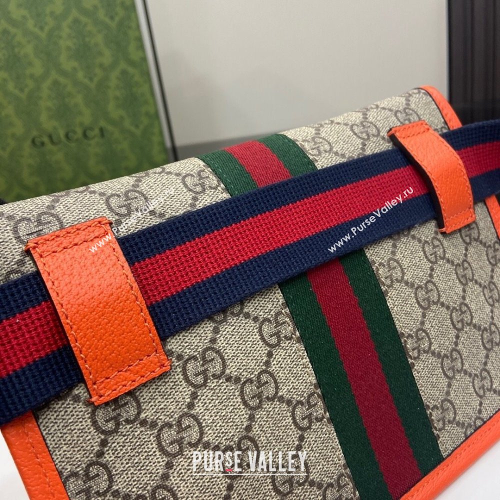 Gucci Ophidia GG Small Belt Bag 752597 Orange 2024 (XLU-24042406)