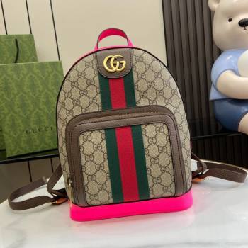 Gucci Ophidia GG Small Backpack 547965 Fuchsia 2024 (XLU-24042407 )