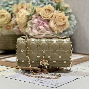 Dior Miss Dior Top Handle Bag with Gold-Finish Butterfly Studs Beige 2024 (DMZ-241808)