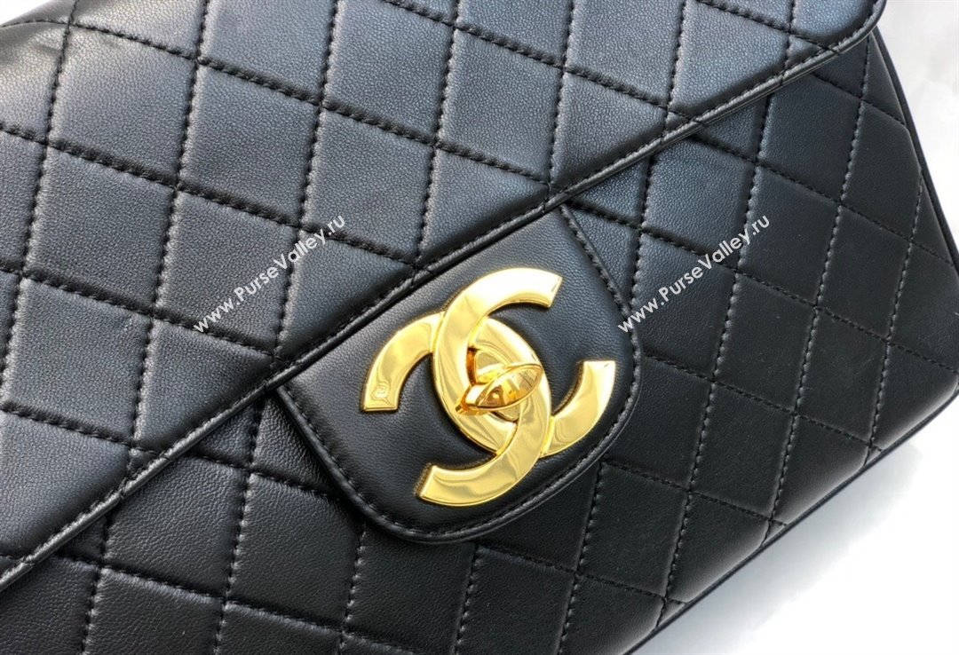 Chanel Vintage Quilted Leather Flap Bag A088 Black/Gold 2021 (SM-211115053)