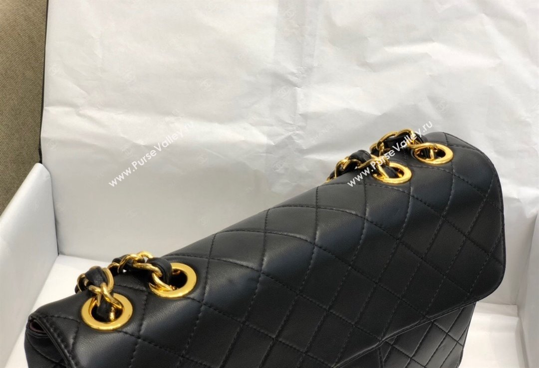 Chanel Vintage Quilted Leather Flap Bag A088 Black/Gold 2021 (SM-211115053)