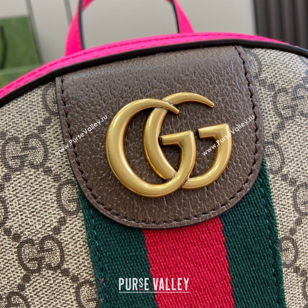 Gucci Ophidia GG Small Backpack 547965 Fuchsia 2024 (XLU-24042407 )