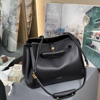 Loewe Medium Madrid bag in supple grained calfskin Black 2025 052451 (nana-250925037)
