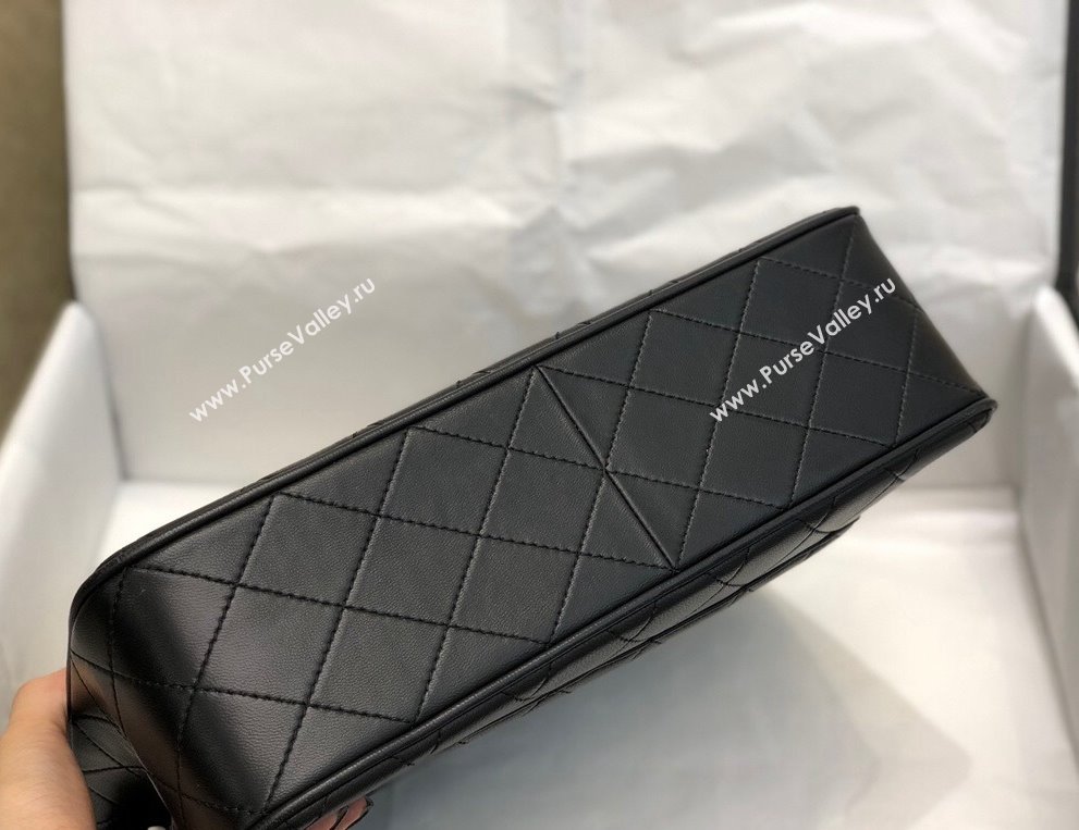 Chanel Vintage Quilted Leather Flap Bag A088 Black/Gold 2021 (SM-211115053)