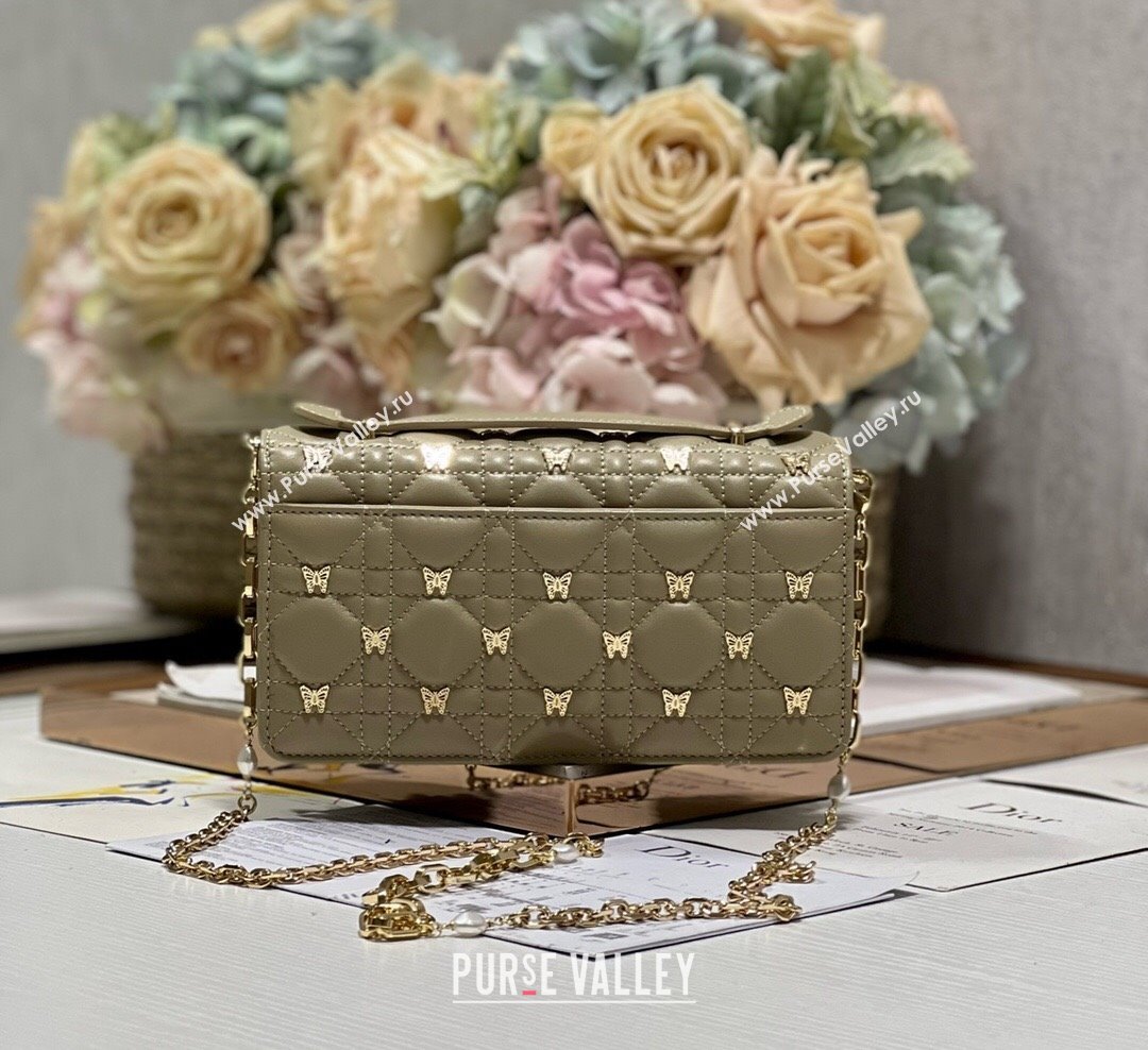 Dior Miss Dior Top Handle Bag with Gold-Finish Butterfly Studs Beige 2024 (DMZ-241808)