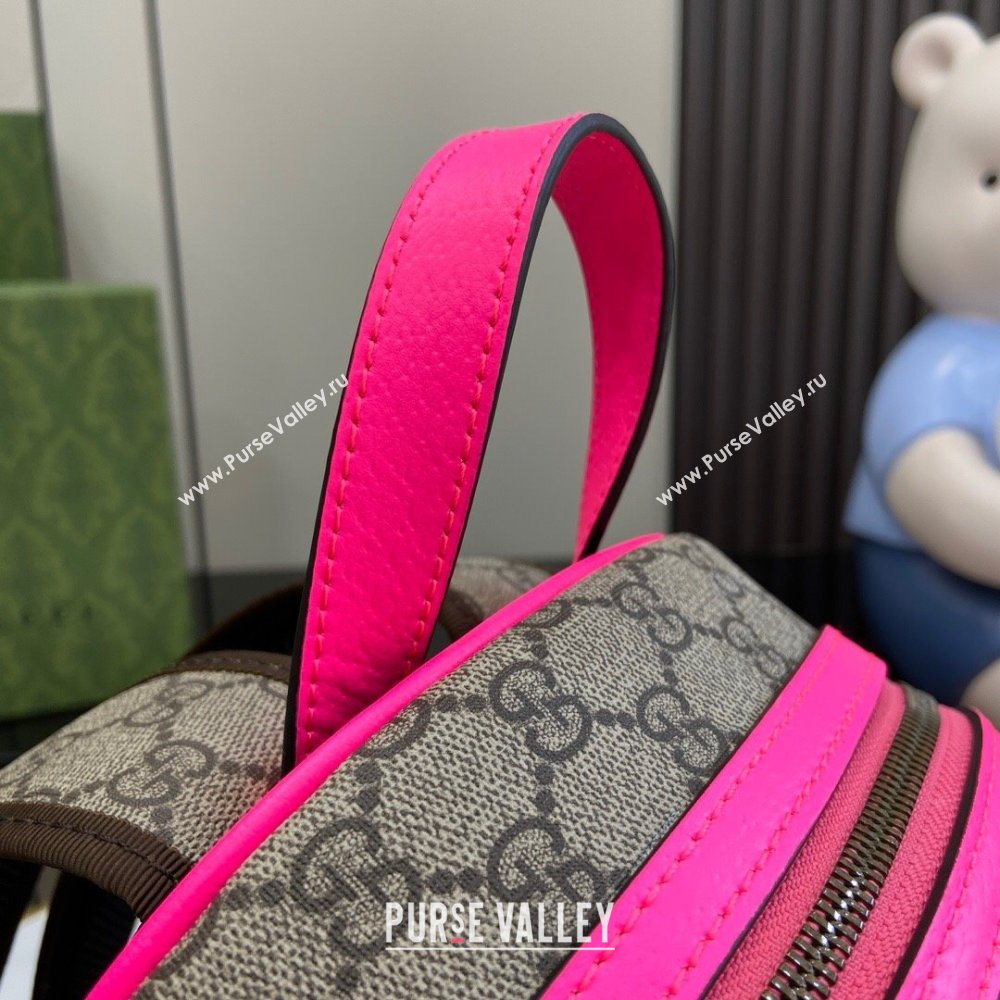 Gucci Ophidia GG Small Backpack 547965 Fuchsia 2024 (XLU-24042407 )