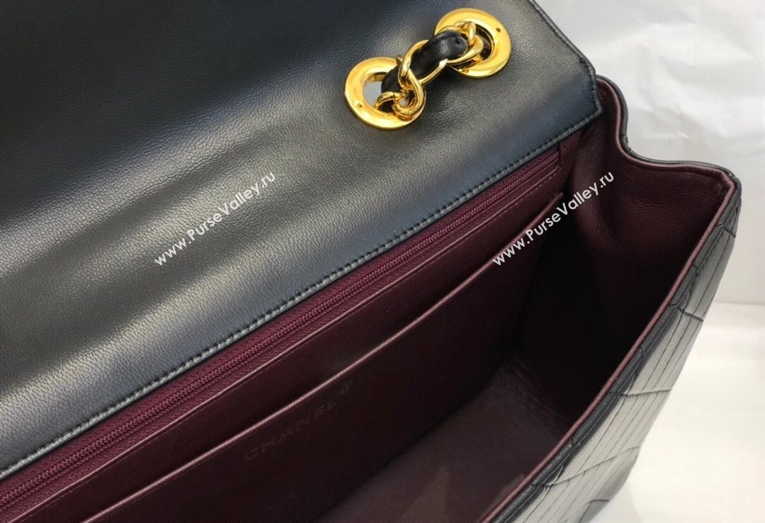 Chanel Vintage Quilted Leather Flap Bag A088 Black/Gold 2021 (SM-211115053)