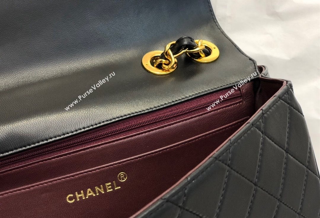 Chanel Vintage Quilted Leather Flap Bag A088 Black/Gold 2021 (SM-211115053)